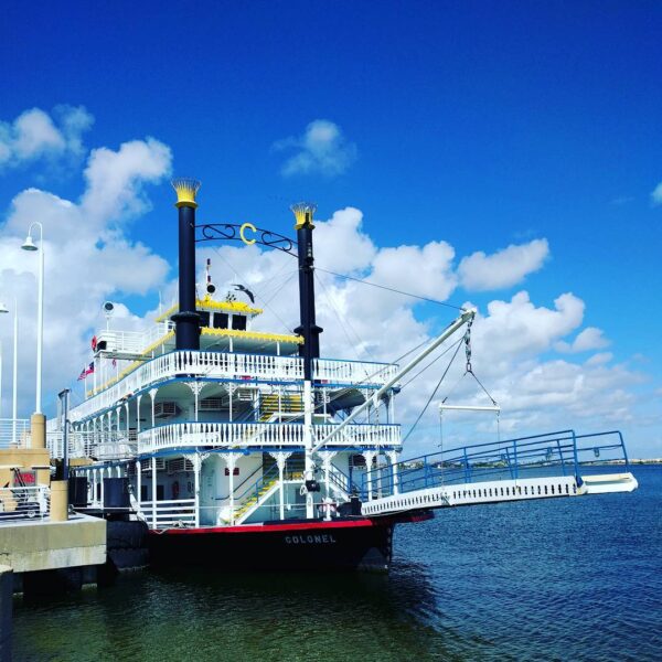 Paddlewheel boat